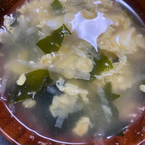 わかめと卵の中華スープ